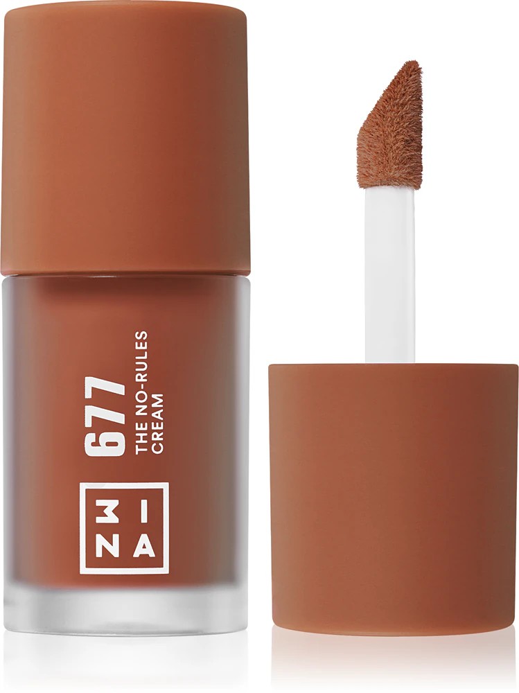 3INA The No-Rules Cream multifunctional make-up for eyes, lips and face Farbton 677 - Medium, neutral brown 8 ml