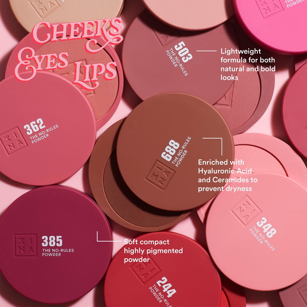 3INA The No-Rules Powder multifunctional makeup for eyes, lips and face