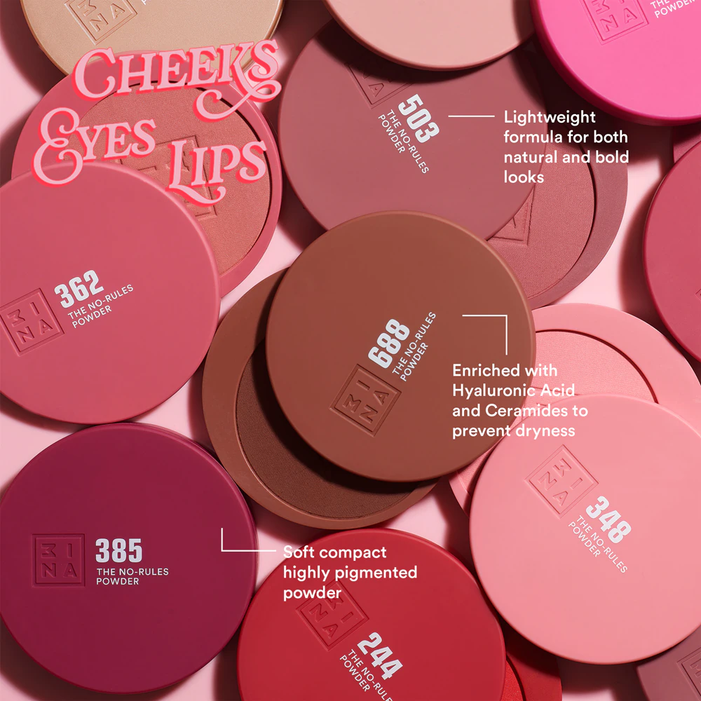 3INA The No-Rules Powder multifunctional makeup for eyes, lips and face