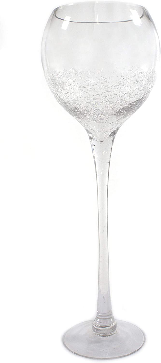 DARO DEKO Wine Glass Crackle Look