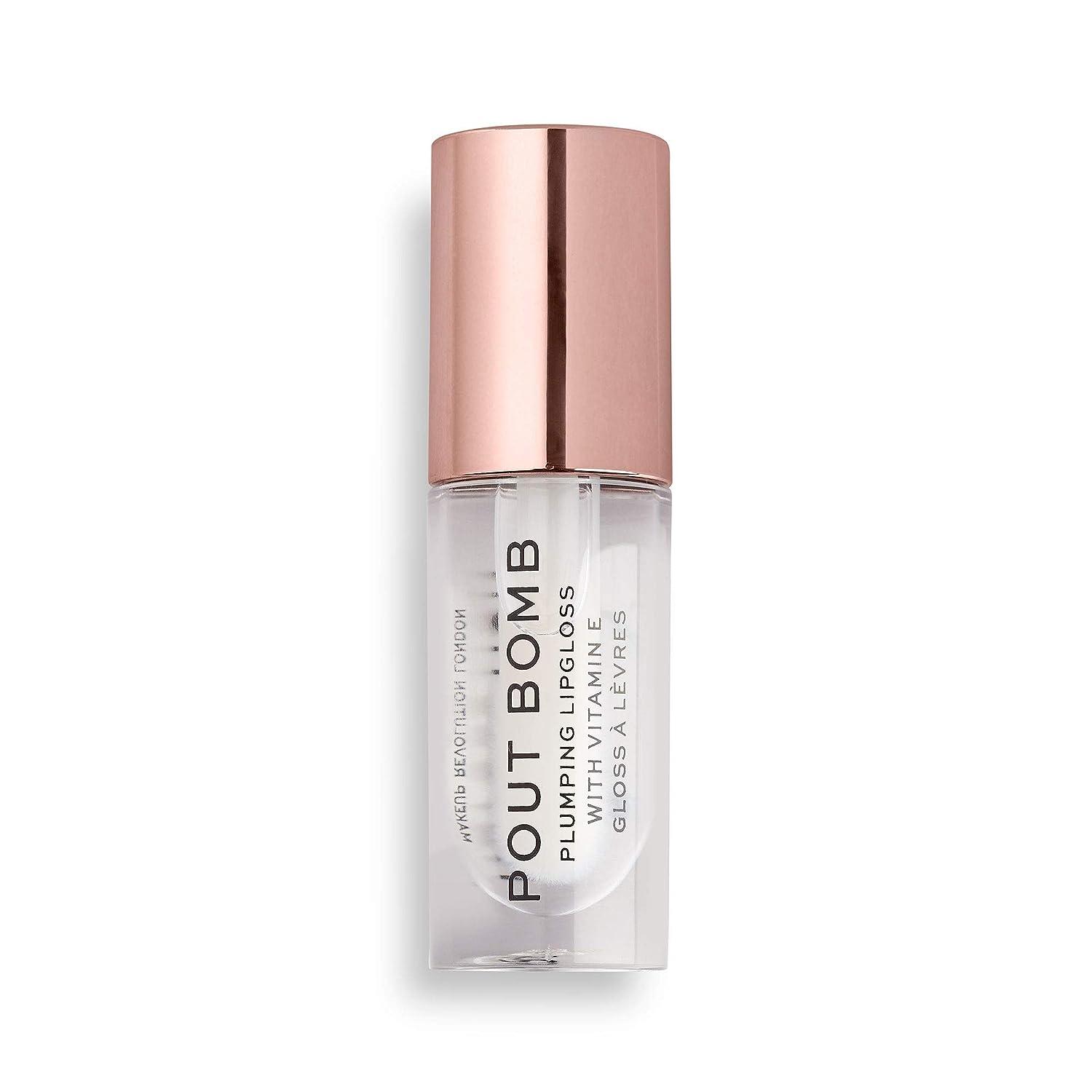 Makeup Revolution Pout Bomb Plumping Gloss Glaze - Ultimate High Gloss Lip Gloss - For the Perfect Pout - Pack of 1