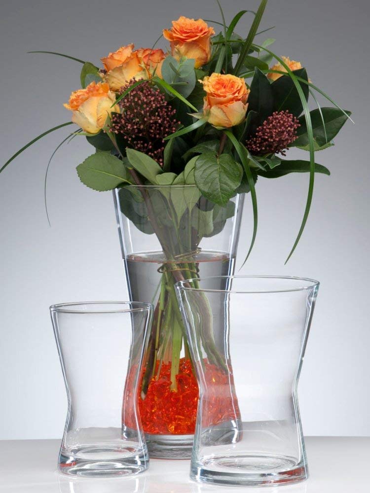 Sandra Rich Glass 360242 Vase, Transparent, 36.2 X 10.4 X 8.4 Cm