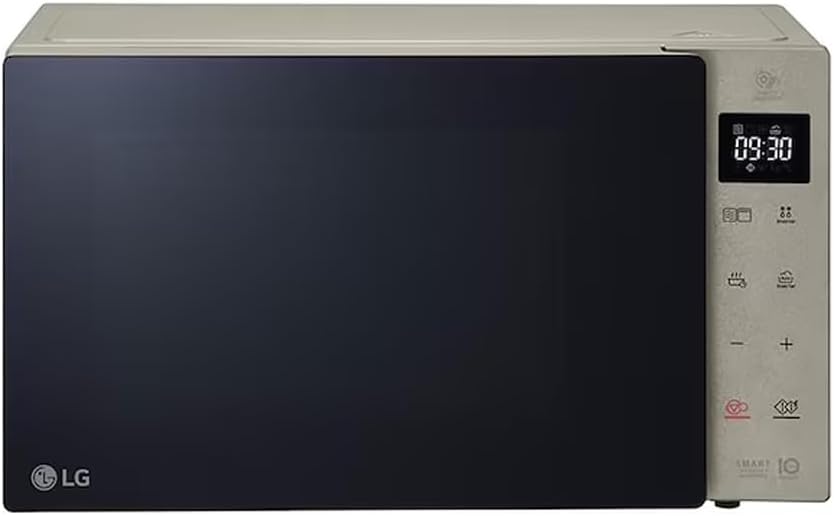 LG MH6535NBS Microwave (25 L, 1000 W) with Grill (LED Display, Smart Inverter Technology, Easy Care), Noble Steel