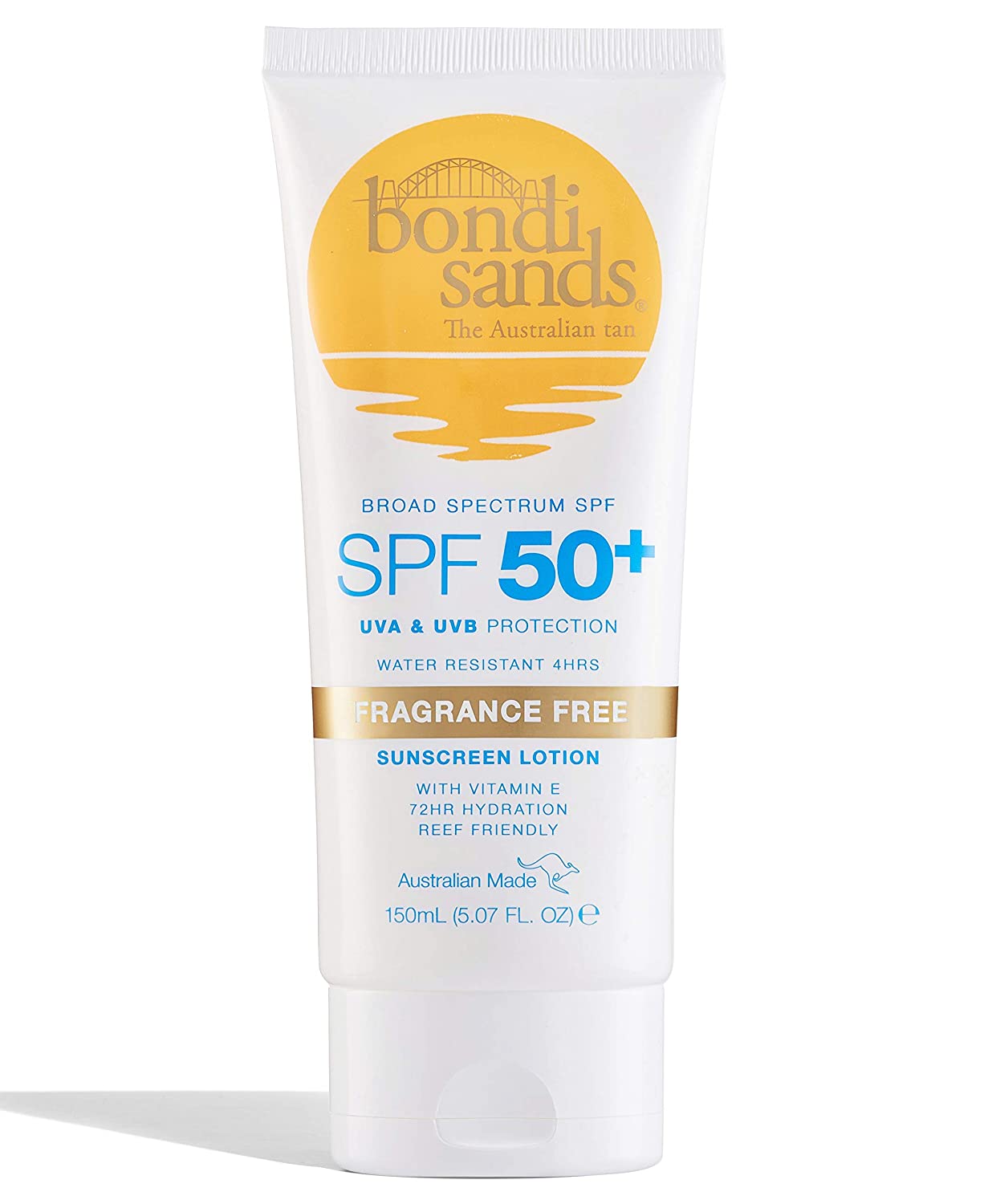 Bondi Sands SPF 50+ Fragrance Free Face Sunscreen Lotion, wasserfeste Sonnencreme