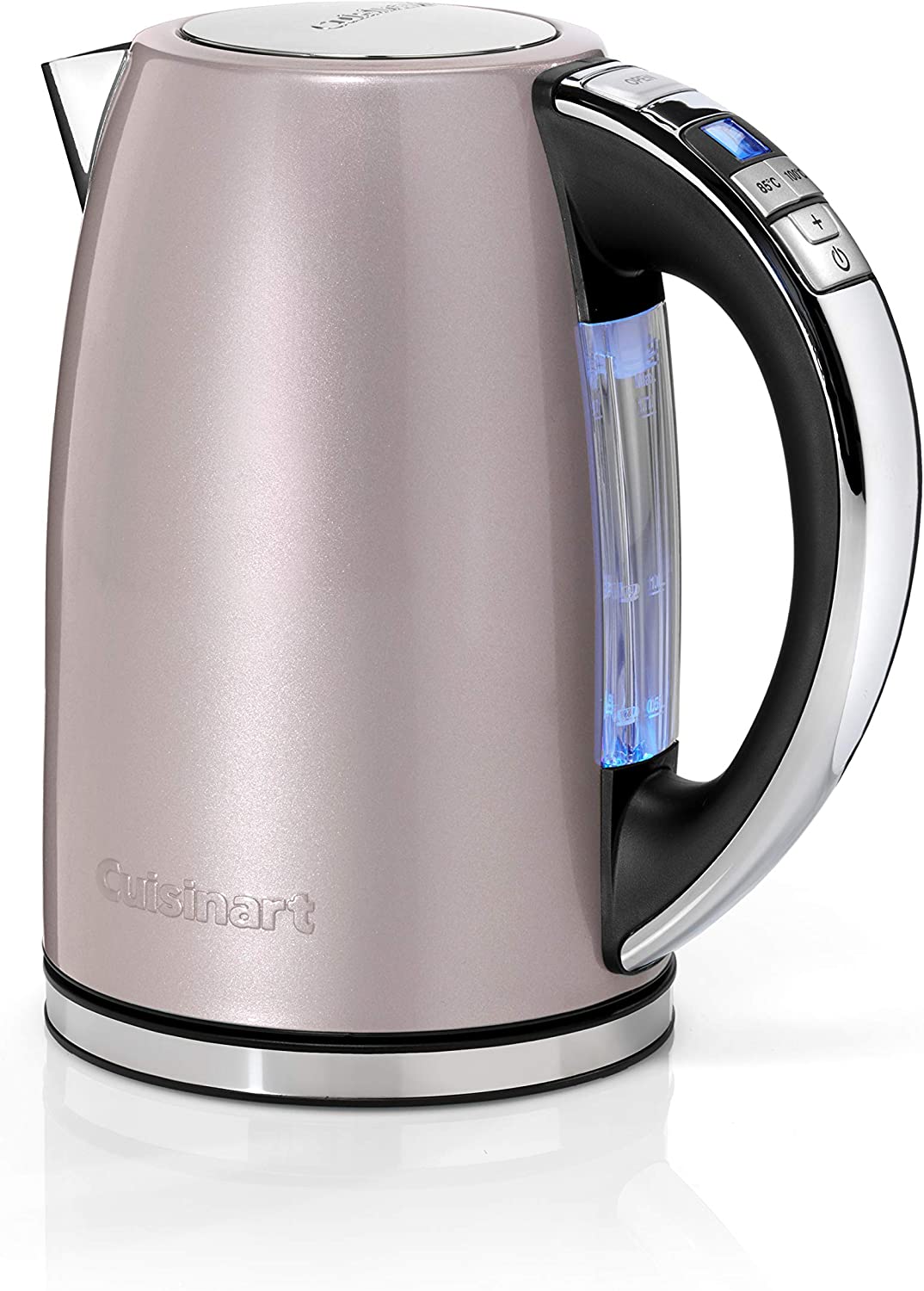 Cuisinart CPK17PIE Kettle, Multi Temp, 3 kW, Stainless Steel, 1.7 L Capacity, Vintage Pink