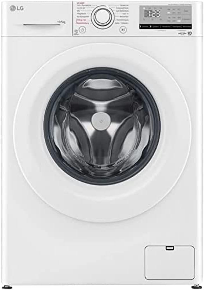 LG F4WV31X3G Class B Front Loading Washing Machine 10.5kg 1400RPM AI Direct Drive Wi-Fi Deep Steam Cleaning Larger Capacity Safety Glass Exterior Door 62 x 60 x 85 cm - White