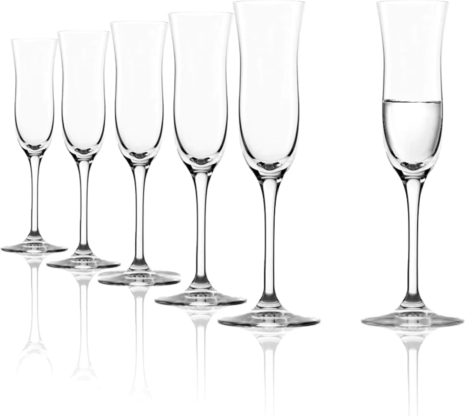Stölzle Lausitz Classic Grappa Glasses, Set of 6, 100 ml, High-Quality Glasses for Grappa, Pomace Brandies & Spirits, Elegant Crystal Glass Digestif Glasses, Dishwasher Safe and Made in Germany
