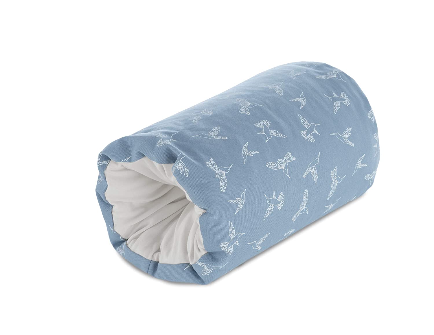 The Theraline Nursing Roll | Nursing, Carrying & Cuddly Pillow | Hummingbird / Pebble Grey