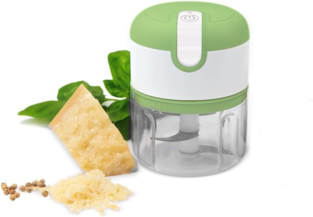 LIVINGTON 3 Seconds Chopper - Chopper with USB Connection - Mini Food Processor - Multi Chopper - Rechargeable Battery - Chop, Cut and Chop
