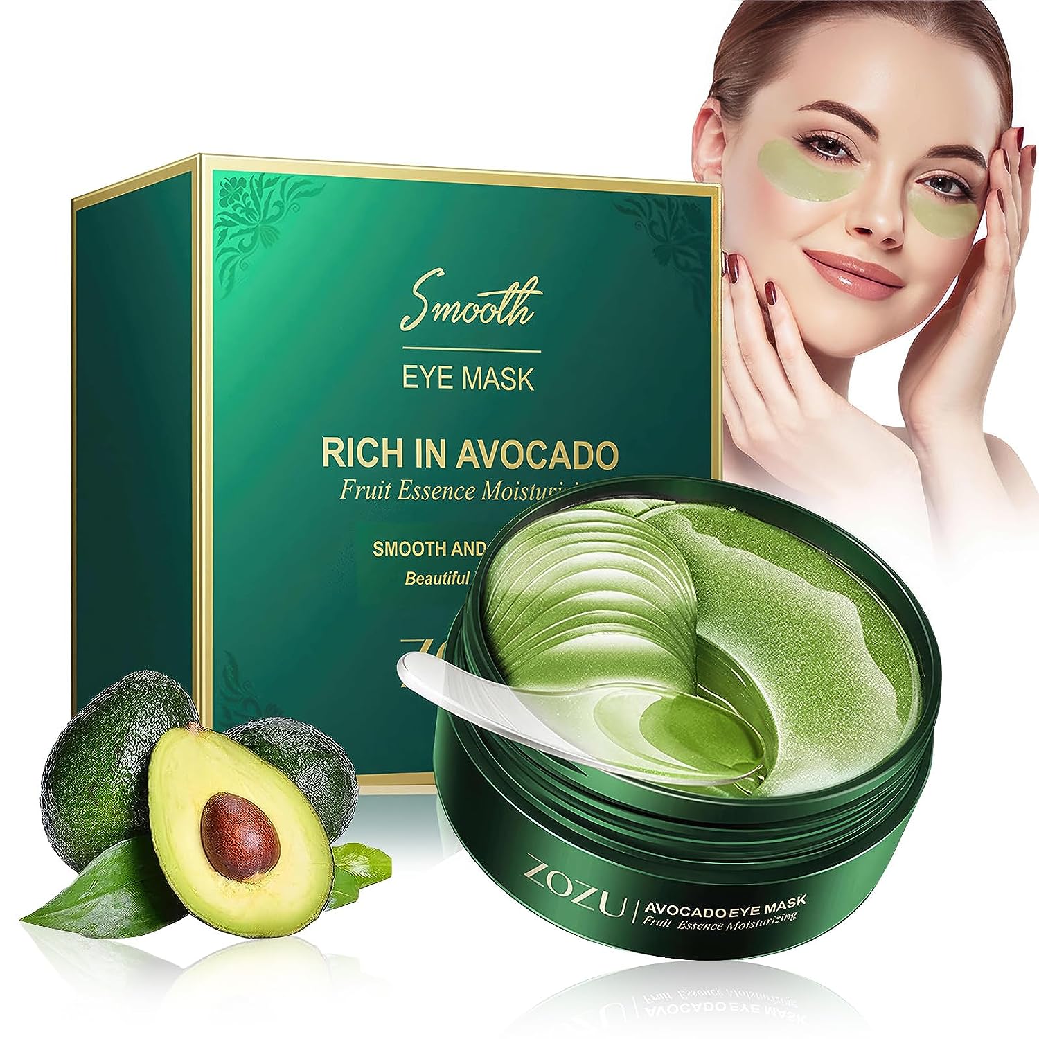 Whaline 60 Pads Eye Pads, Reusable Anti-Ageing Eye Pads Against Dark Circles Moisturising Eye Mask Dark Circles Remove Eye Patch Tear Bags, Wrinkles and Puffiness with Hyaluronic Acid