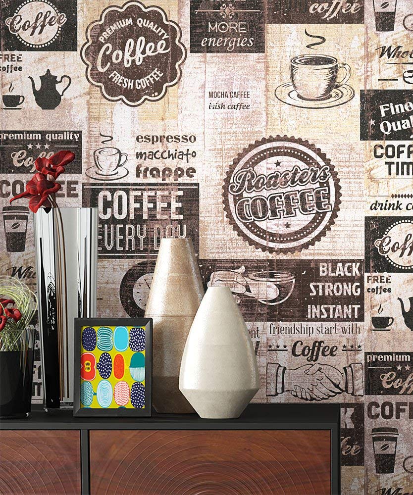 Newroom Design Newroom Country House Wallpaper Brown Non-Woven Wallpaper Cream Black Count
