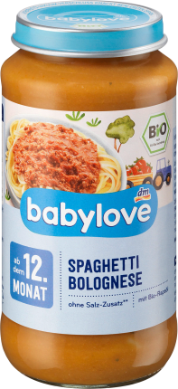 babylove Menü Spaghetti Bolognese ab dem 12. Monat, 250 g