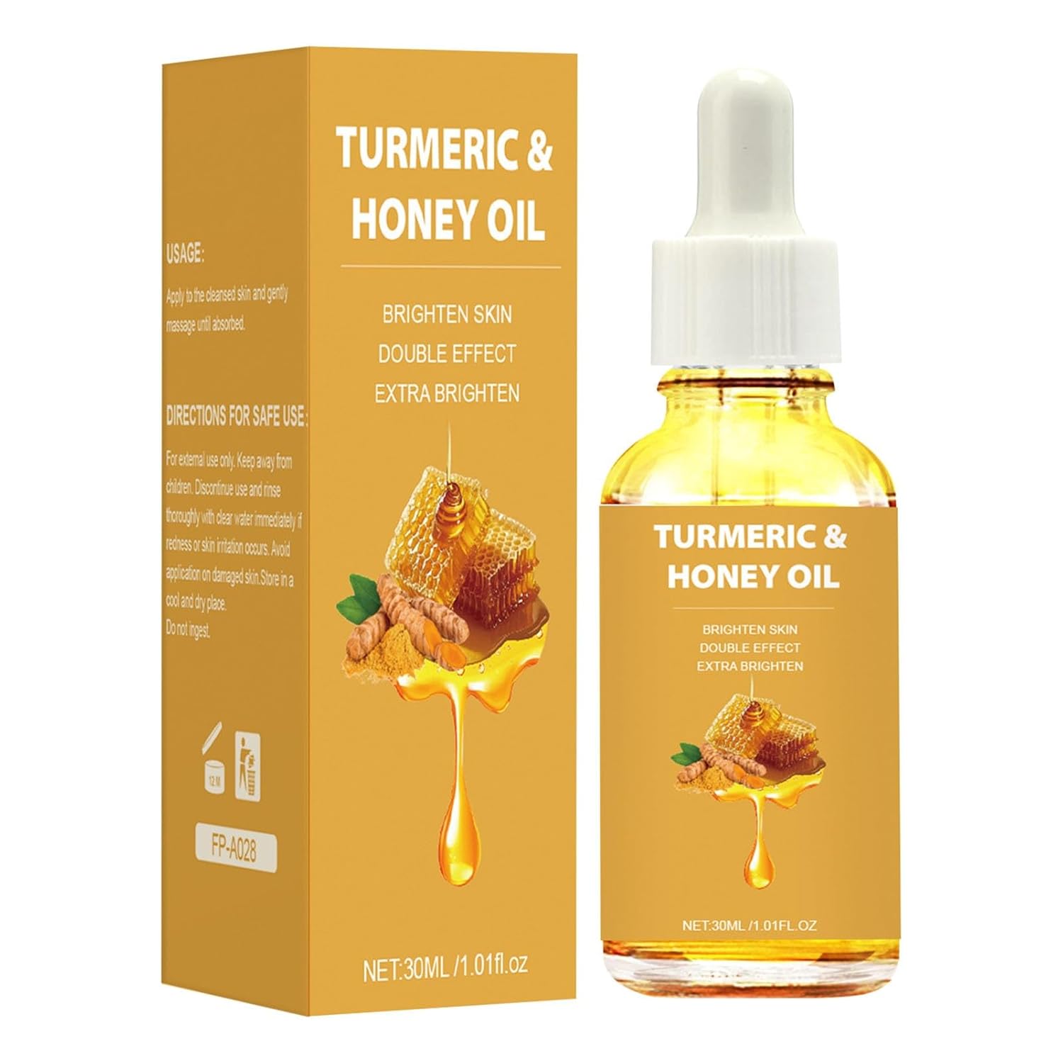 Woranb Turmeric & Honey Body Oil, Turmeric Face Oil, Turmeric Oil Whitening Oil, Turmeric Honey Oil Face Oil Against Wrinkles, Moisturising Turmeric & Honey Oil Body Care Smooth Skin (1)