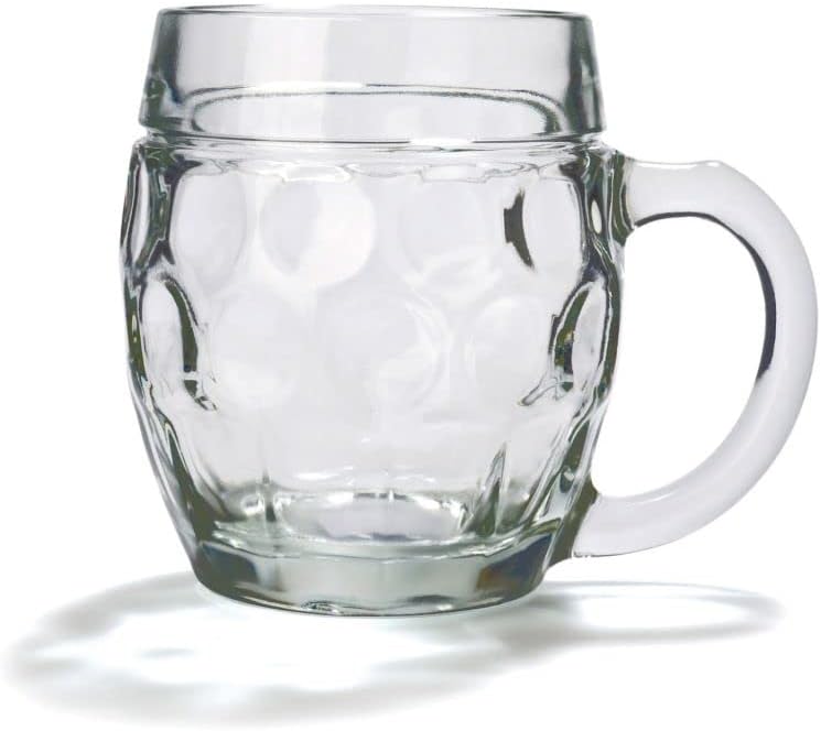 Stölzle Lausitz Stölzle Top Glass Beer Mug Tübinger with Excess and Shield / Set of 6 Beer Mugs 0.5 Liters / Stable Beer Jug / Beer Glasses 0.5 Liters Made of Soda Lime Glass / Beer Mug 0.5 L Dishwasher Safe