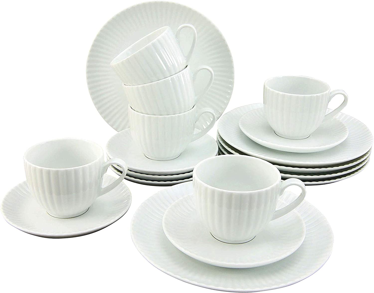 Creatable Allegra 20245 Crockery Set Coffee Set 18 Pieces White