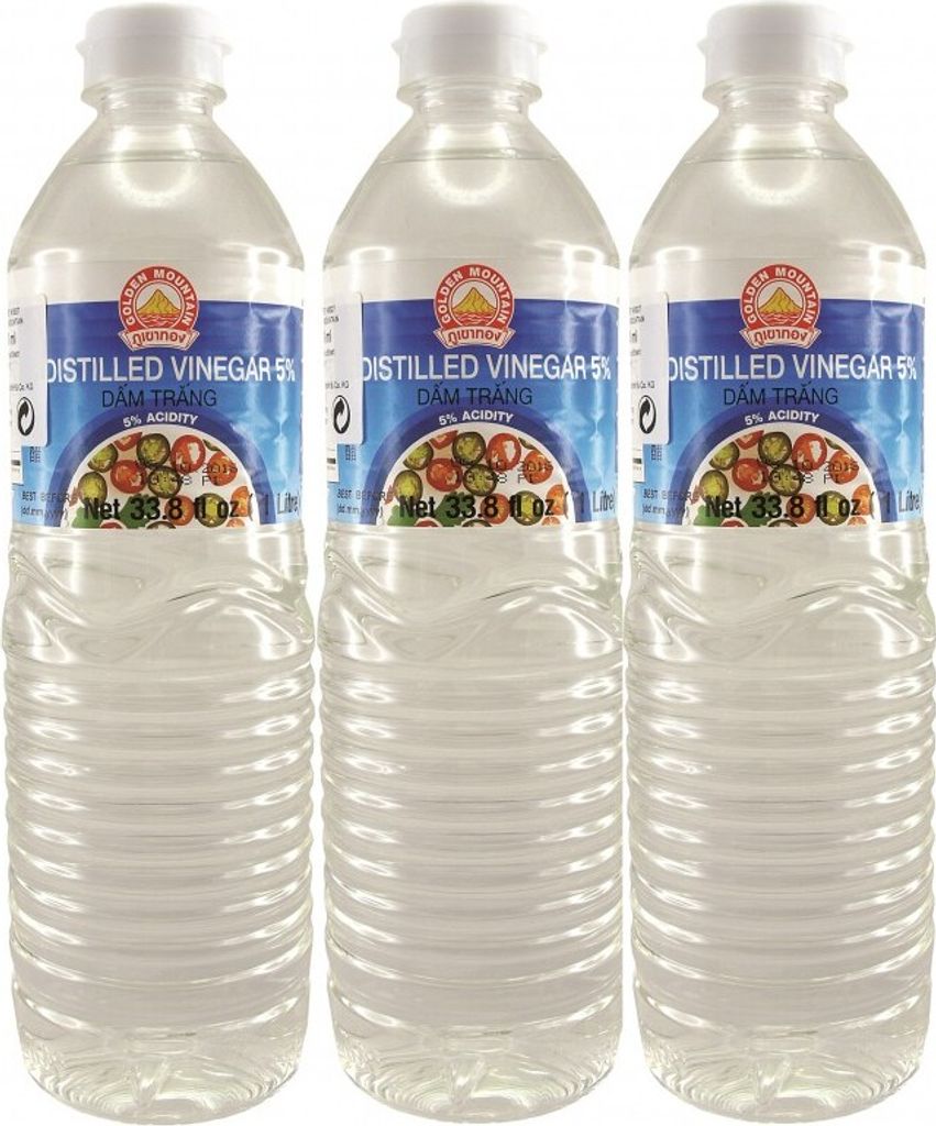[3x 1000ml] GOLDEN MOUNTAIN Spirit Vinegar, 5% Acidity | Distilled Vinegar