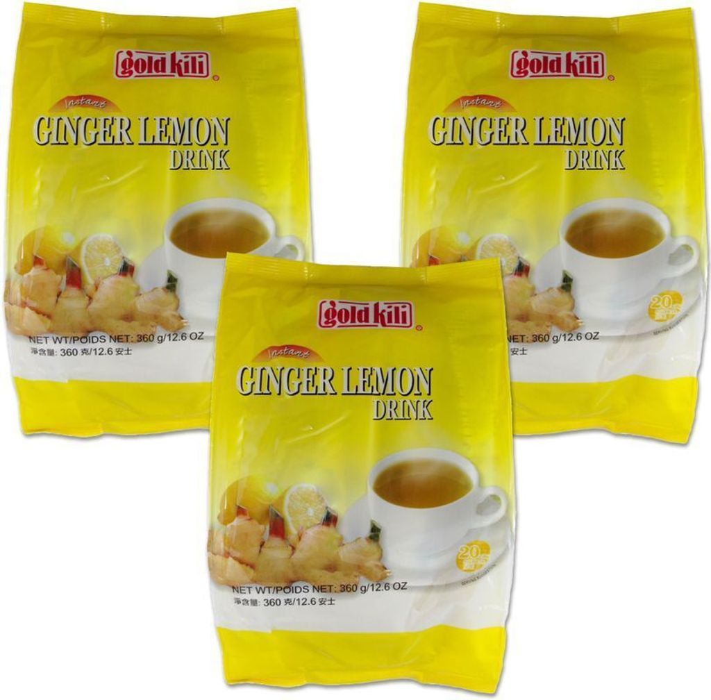 [ 3 x 360g (20 x 18g) ] GOLD KILI Instant Ginger Lemon Drink 1440g