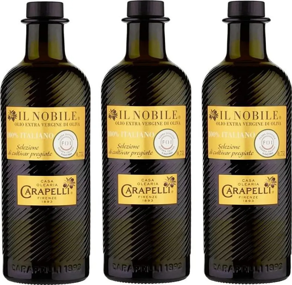 3x Carapelli Il Nobile Olio Extra Vergine di Oliva Extra Virgin Olive Oil 750ml