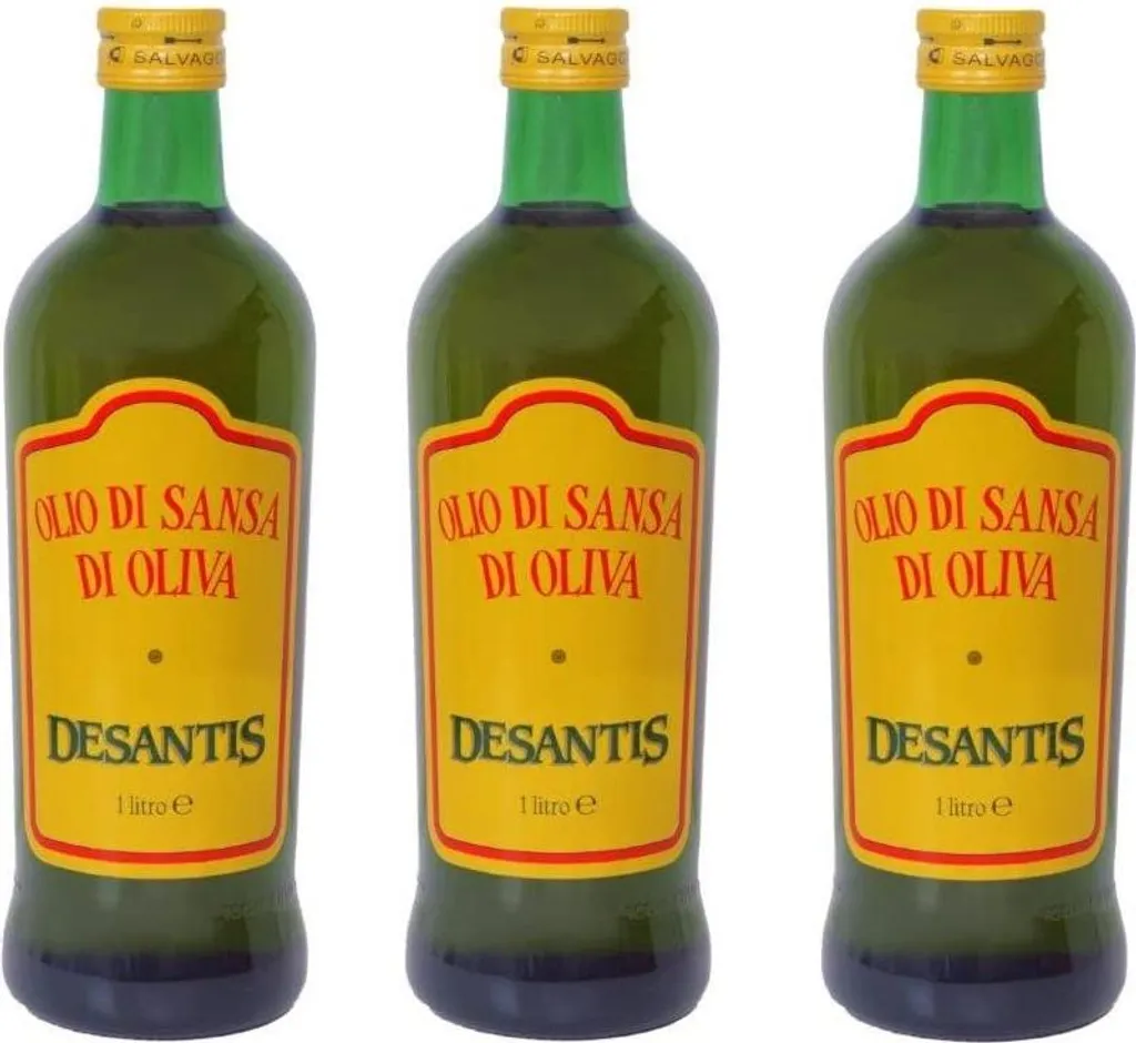 3x De Santis Olio di Sansa Pomace Olive Oil ideal for cooking 1L 3000 ml