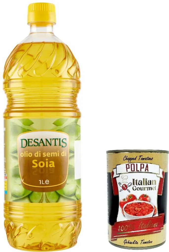 3x Desantis Olio Di Semi Di Soia, soybean oil 1 L + Italian Gourmet polkpa 400g 3400 ml