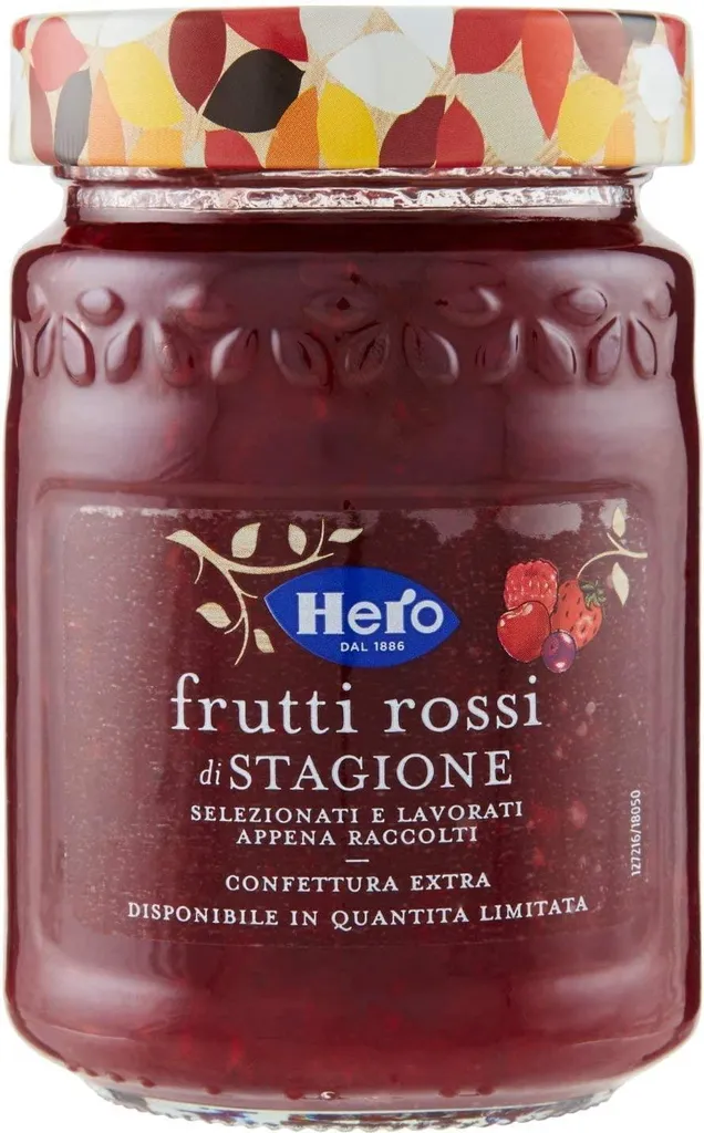 3x Hero Red Fruit Seasonal Jam, Preserve, Spread, Italian Style, 350g