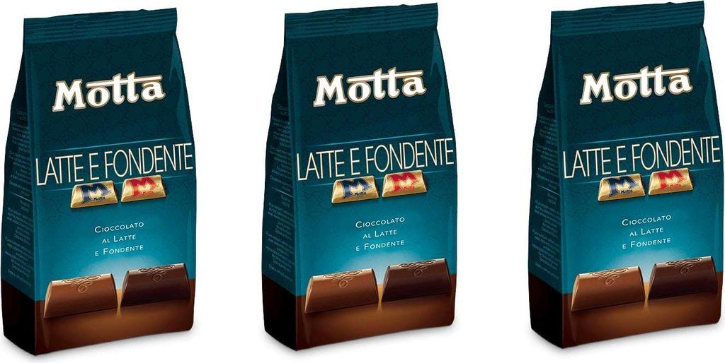 3x Motta Latte e Fondente Cioccolatini Milk and Dark Chocolate Pralines Italian Chocolate 150g