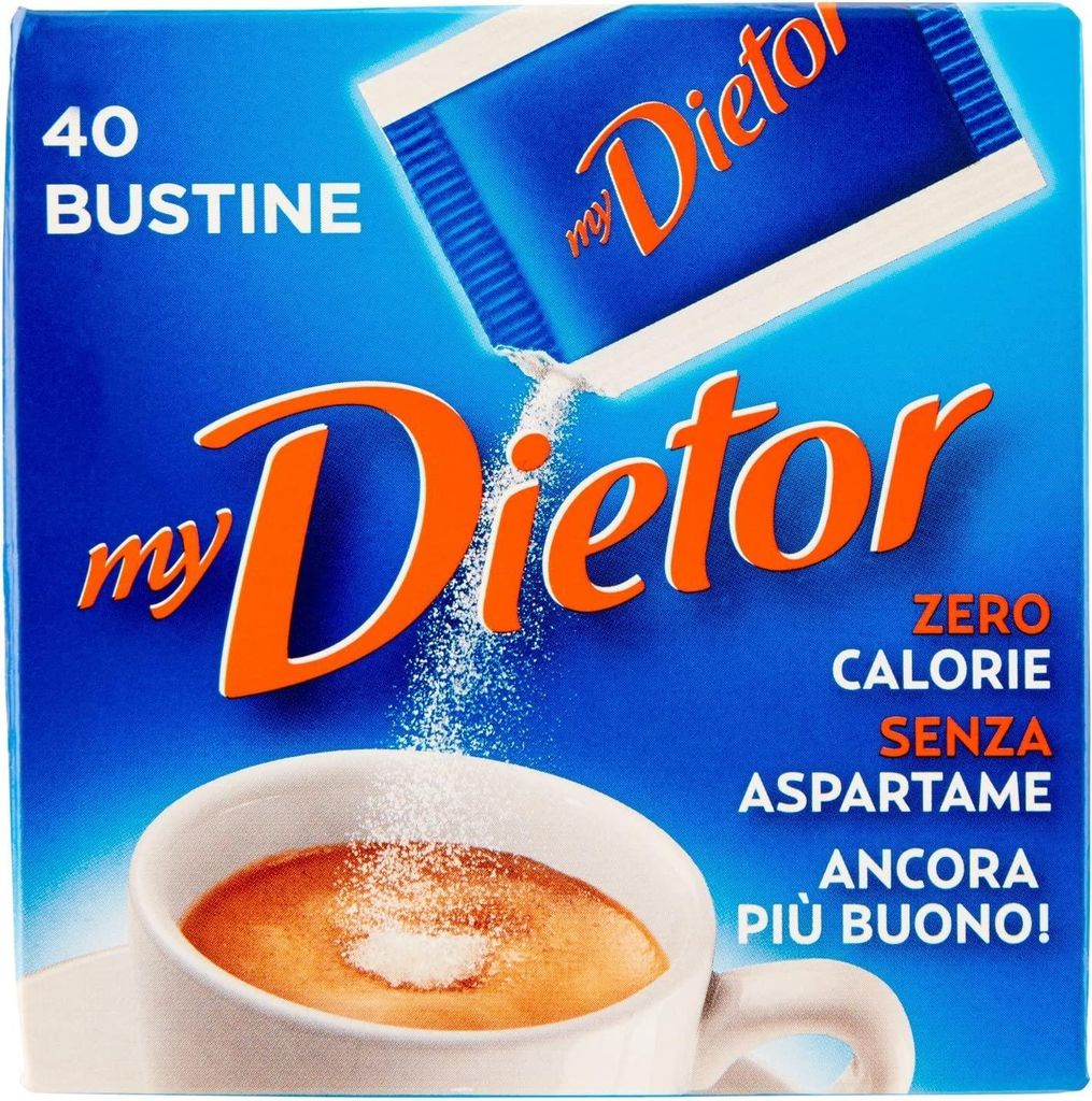 3x My Dietor Dolcificante Sweetener 32g Italian 0 kcal 40 sachets Sugar substitute