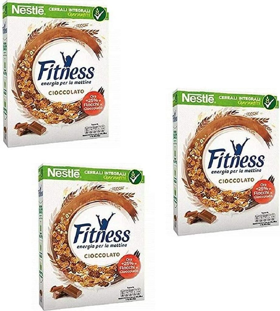 3x Nestlé Cereal Fitness Chocolate Whole Grain Cereal 375g