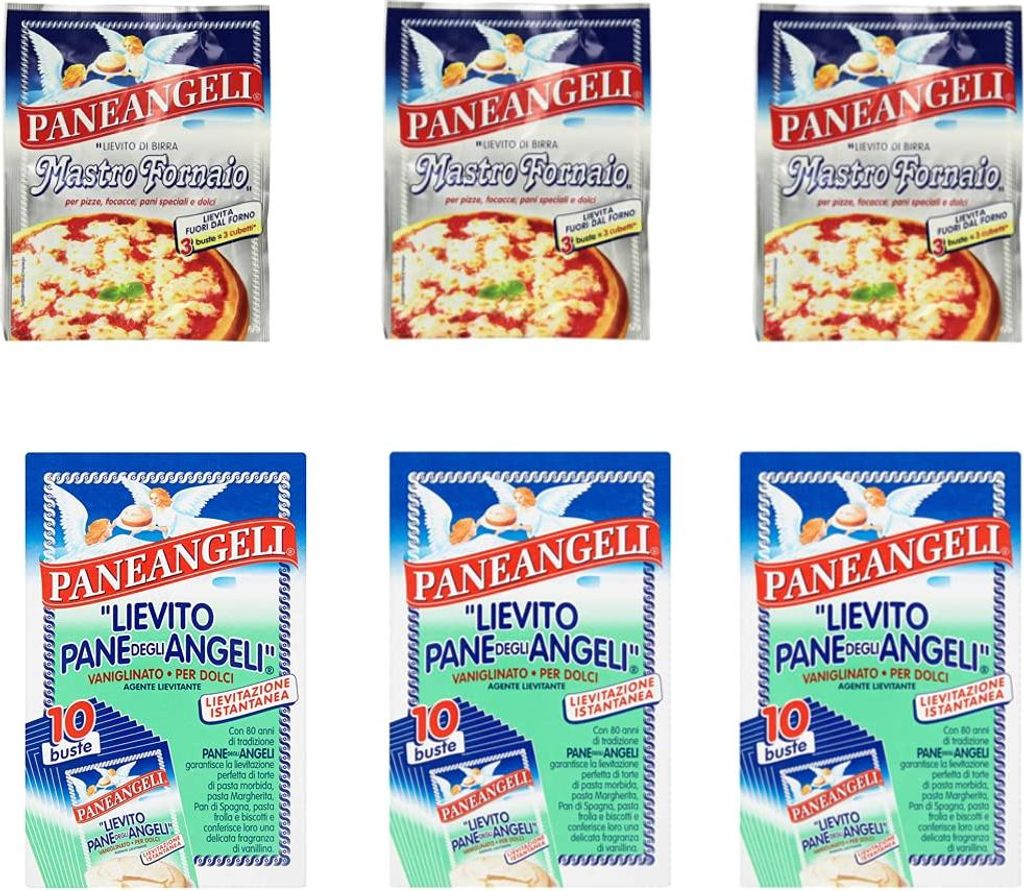 Cameo 3x Paneangeli Yeast Slices Degli Angeli Yeast – 10 pieces + 3x PaneAngeli Yeast MastroFornaio, 3 x 7 g