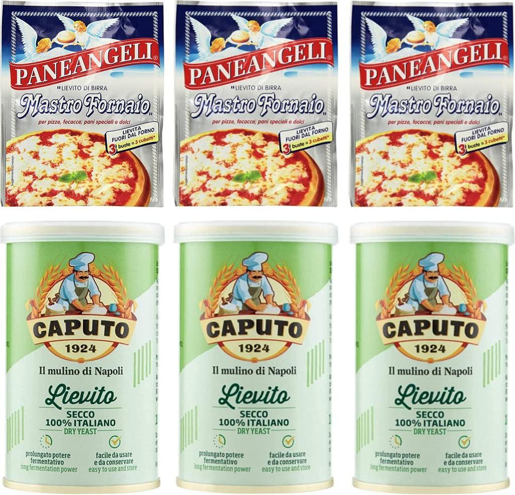 Cameo 3x Paneangeli Lievito slices Degli Angeli yeast + 3x Caputo Lievito Secco 100% Italian dry yeast 100g