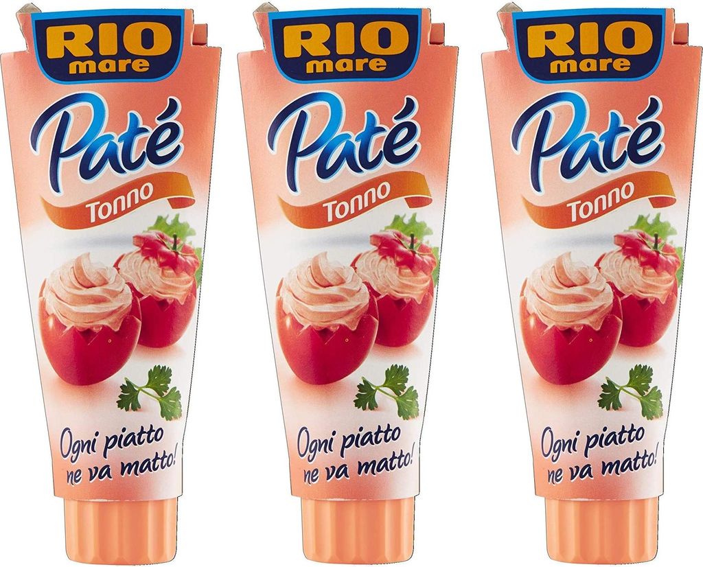 3x Rio Mare Paté Tonno Tuna Cream 100g Spreadable Snack