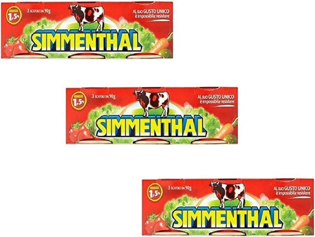 3x SIMMENTHAL Beef in Aspic 3x 70g 100% Italian Meat Aspic Meat 210g