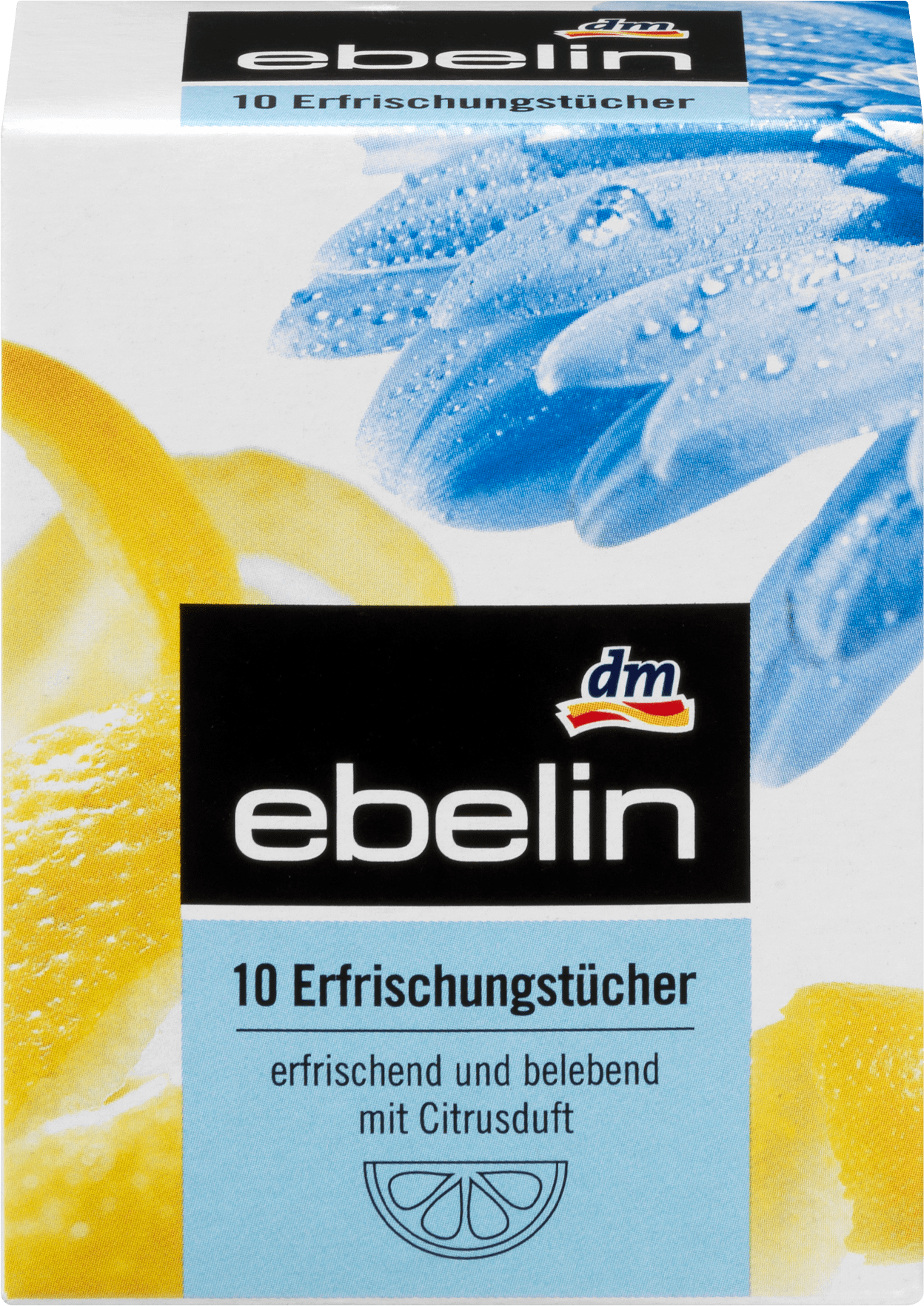 ebelin Refreshing Towels With Citrus Scent, 10 Pcs