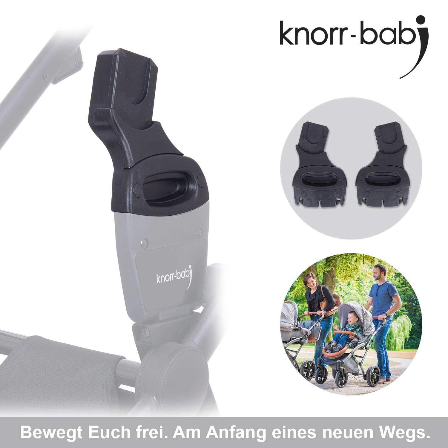 knorr-baby Knorr Baby Car Seat Adapter for New Easy Click Maxi Cosi/Cybex and Kiddy