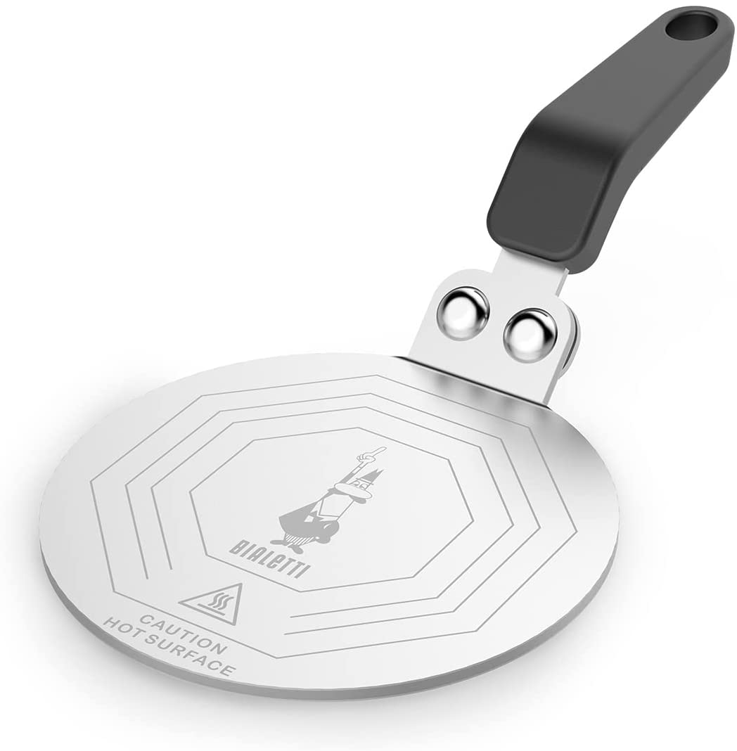 Bialetti DCDesign08 Moka Induction Plate Adaptor for Use of Coffee Pots and Cookware on Induction Hobs, Steel