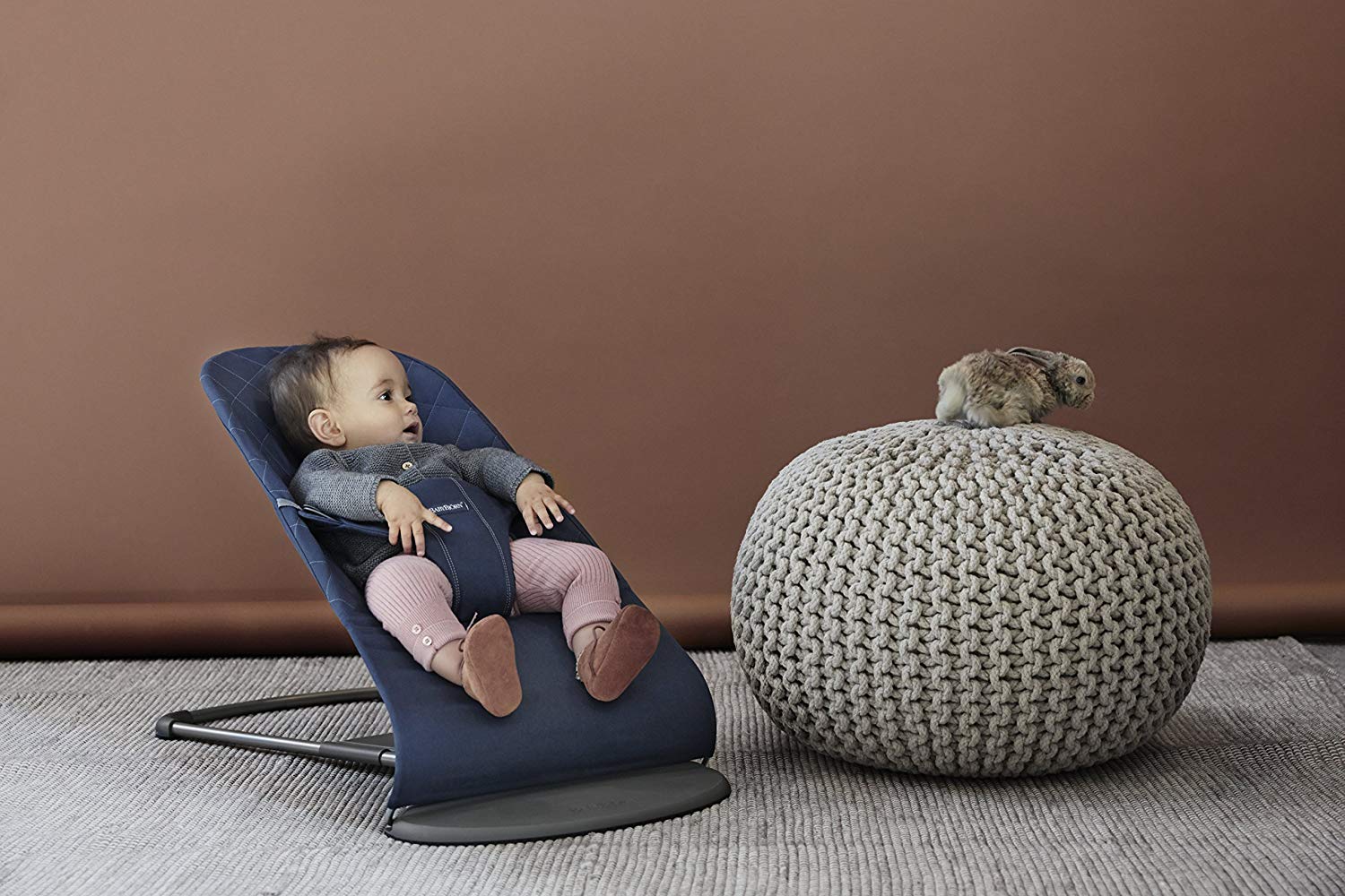Baby Bjorn BABYBJÖRN Bliss Cotton, Baby Rocker, (Midnight Blue)