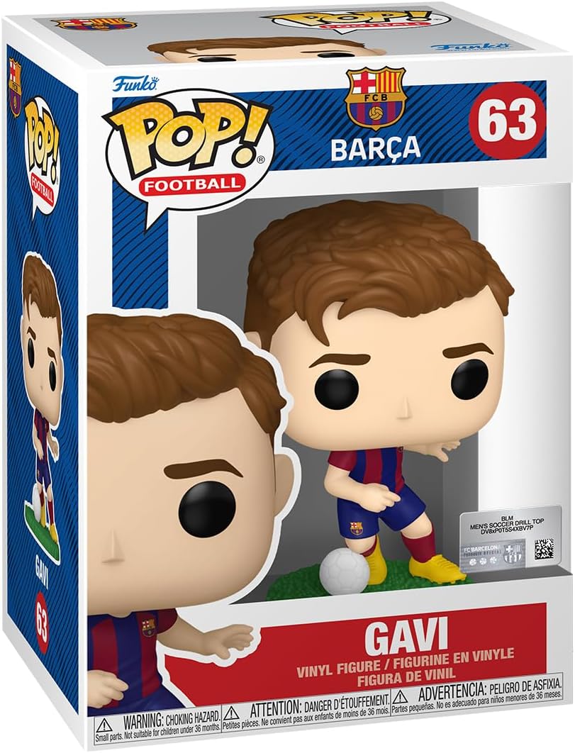 Funko POP! Football: Barcelona - GAVI - Barcelona FC - Vinyl Collectible Figure - Gift Idea - Official Merchandise - Toy for Children and Adults - Sports Fans