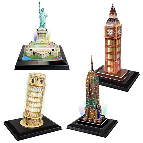 CubicFun 4 3D Puzzles – Set Led Towers