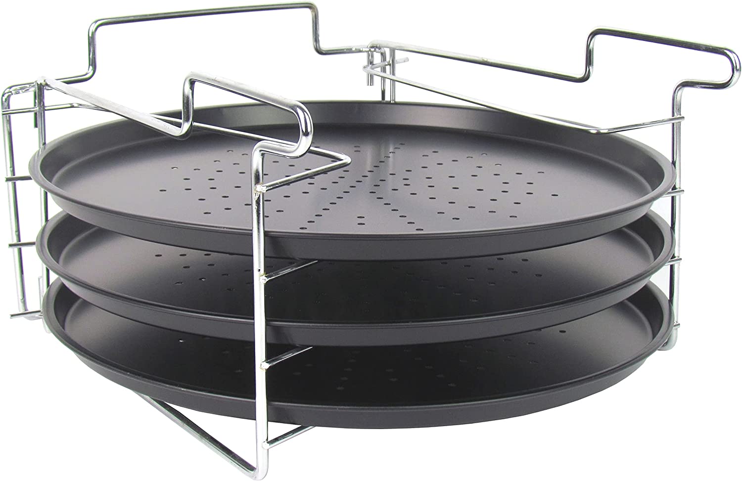 Stewa 4-Piece Pizza Baking Set Stand for 3 Pizza Trays Diameter 31 cm