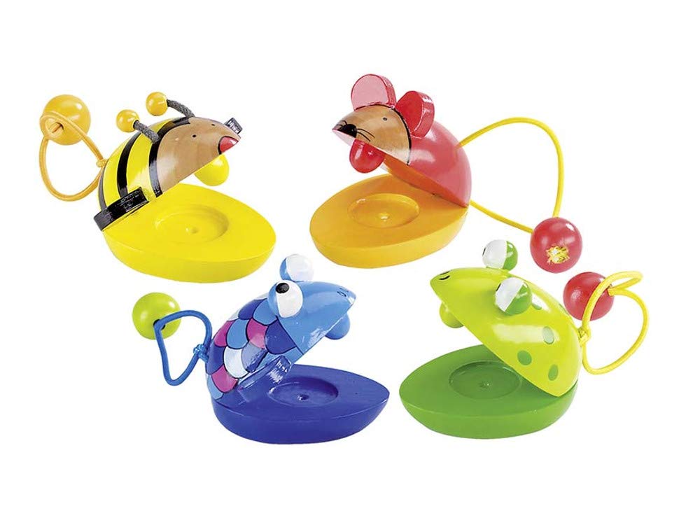 Goki 4 Wooden Animal Castanets