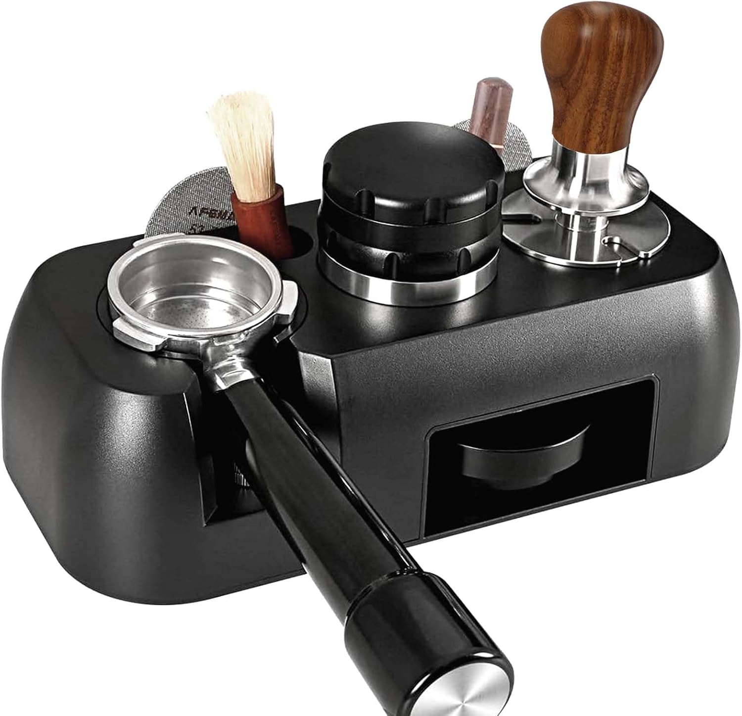 Tamper Station 51-58 mm, Universal Coffee Tamper Station Tamping Station Made of ABS for Espresso Machine, Barista Accessories, Coffee Tamping Stand