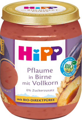 HiPP Fruit & grain plum in pear with whole grain from the 6th month, 160 g