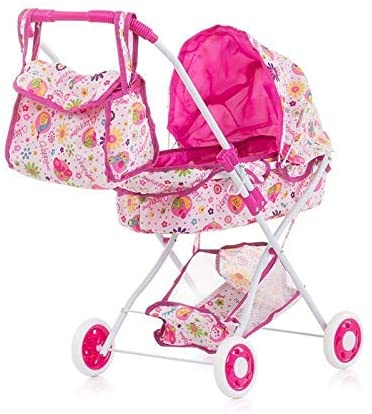 Chipolino Emma Doll Pram Folding Changing Bag Storage Basket