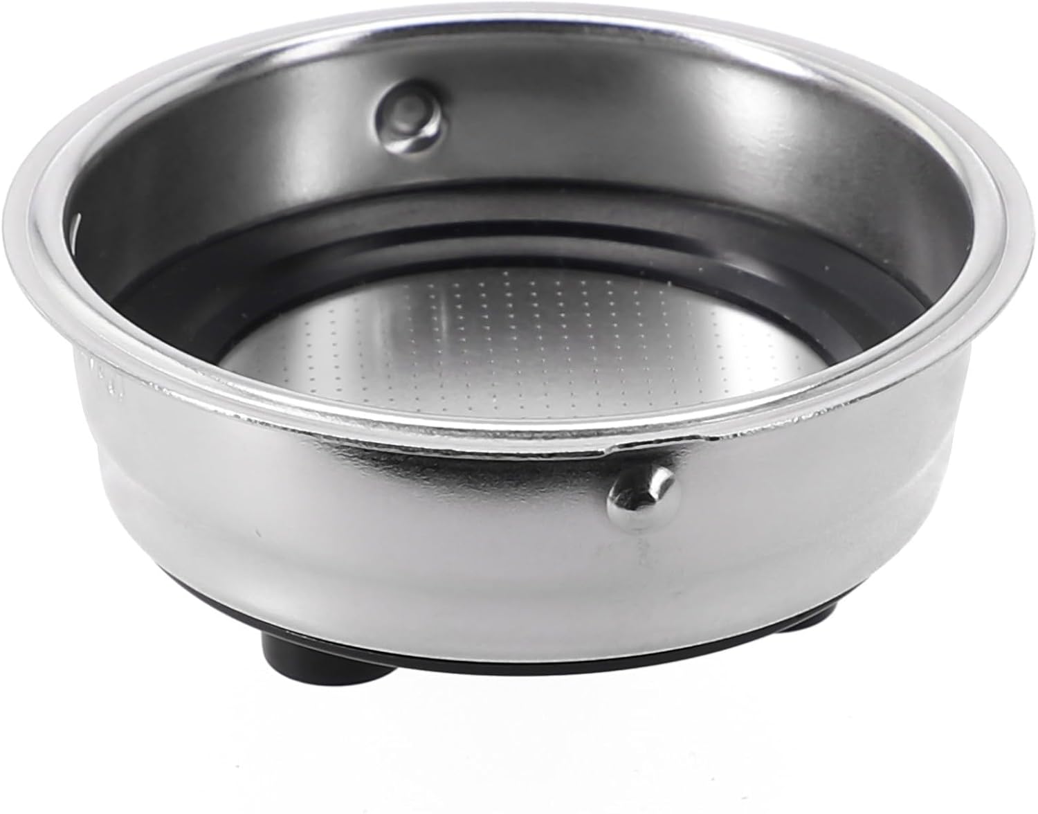 Tidevib Stainless Steel Coffee Filter Basket Single Serving Double Serving Compatible Coffee Machine Accessories Reusable Ultra Fine Mesh Strainer with Non-Slip Design for Home Brewing (Single