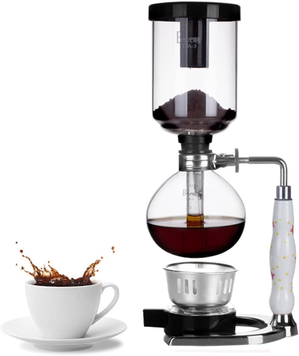 XiaoMall 3 Cups Glass Coffee Machine Brewer Siphon Vacuum Pot Filter Bottle Coffee Tool