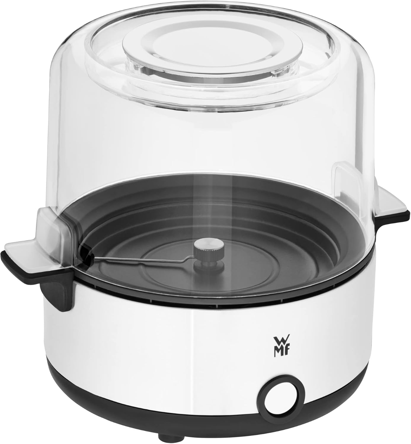 WMF KITCHENminis Popcorn Machine for Home, Popcorn Maker, Coated Heating Plate, Lid as Serving Bowl, Butter Melt Opening, Popcorn with Sugar and Salt, Space Saving, Stainless Steel Matt