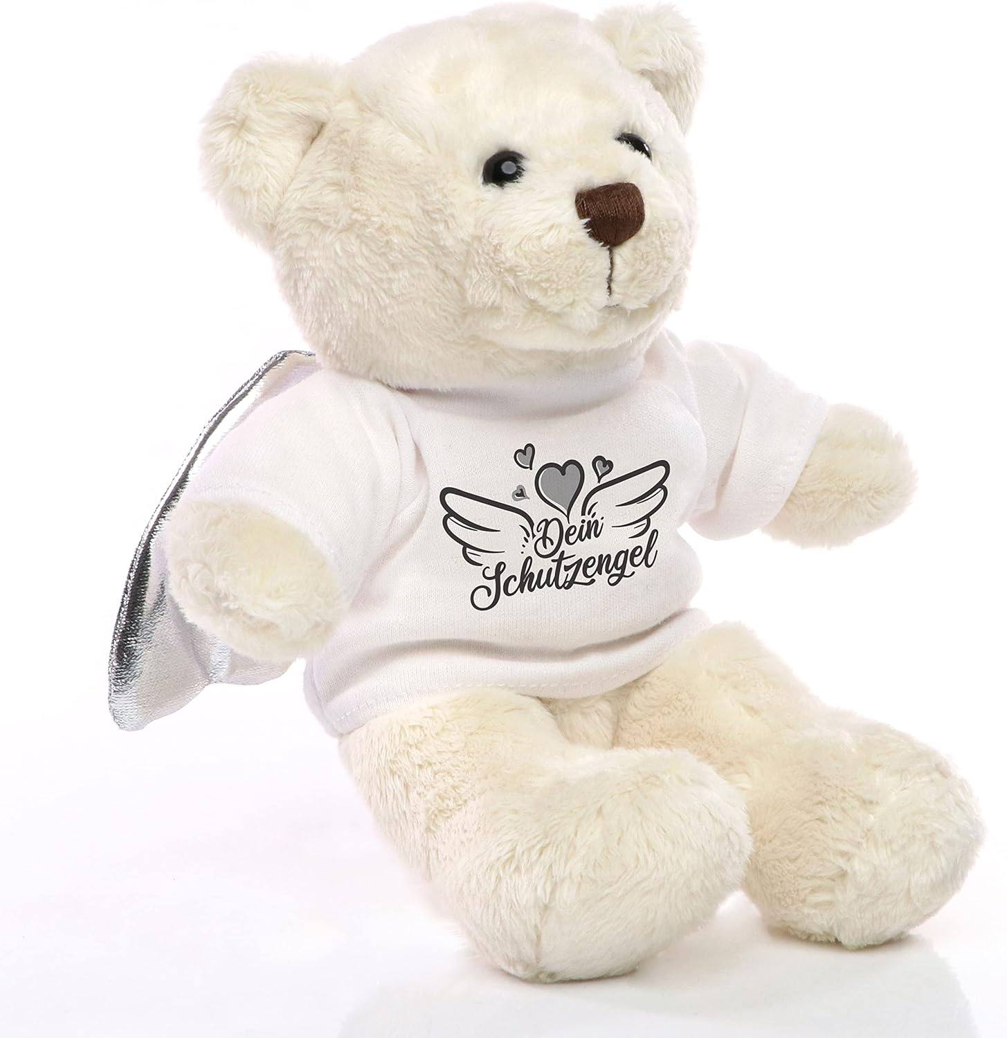 Minifeet Guardian Angel Bear Black Cuddly Toy Gift for Christmas, Santa Claus, Advent Calendar, Birthday