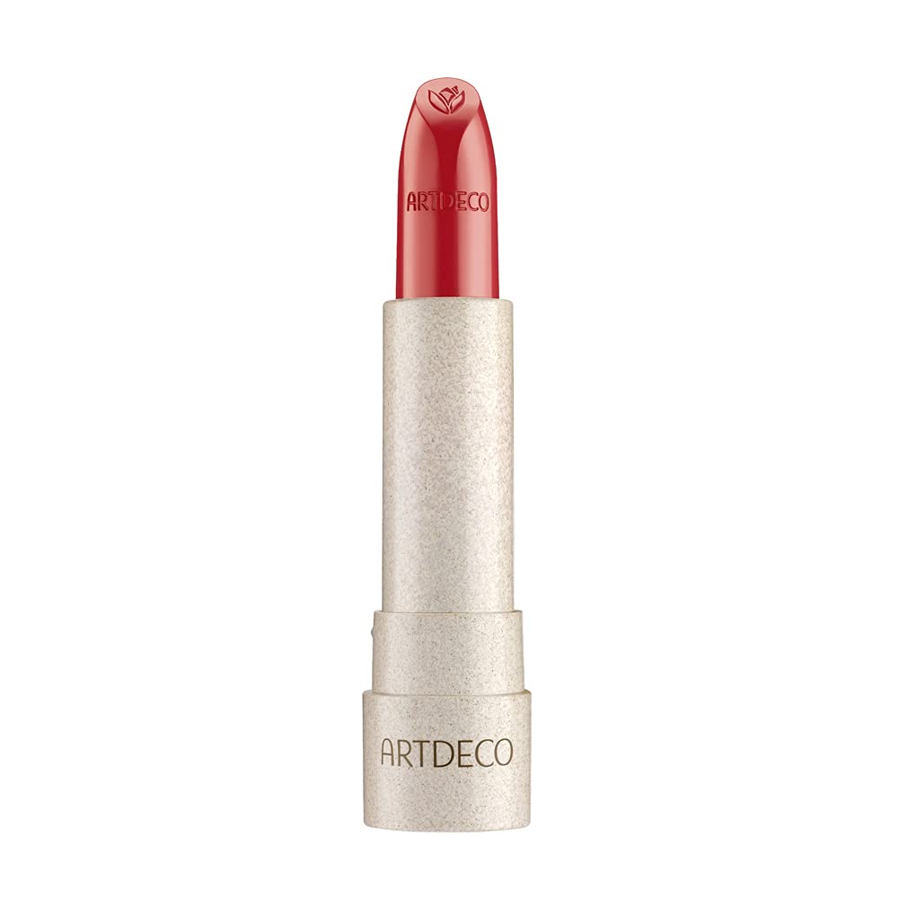 ARTDECO Natural Cream Lipstick - Aftershaving, Shiny Lipstick, Suitable for Sensitive Lips - 1 x 4 g, tulip red ‎607