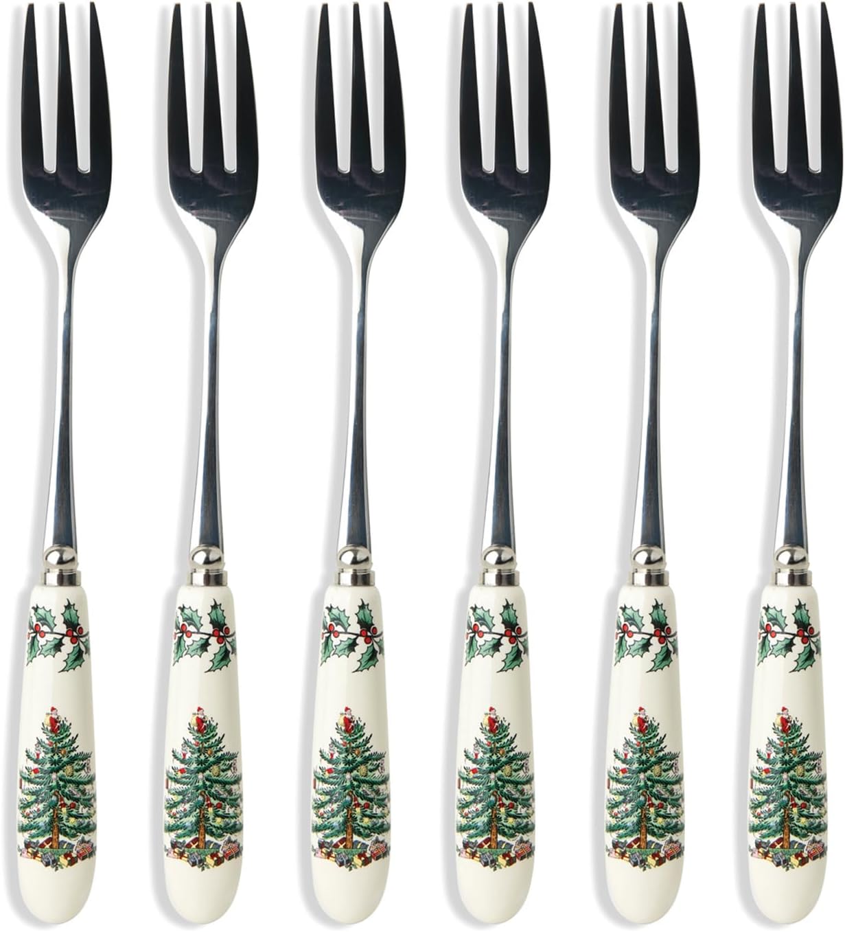 Spode Pastry Forks Boxed Set, Stainless Steel, Multi-Colour, Set of 6