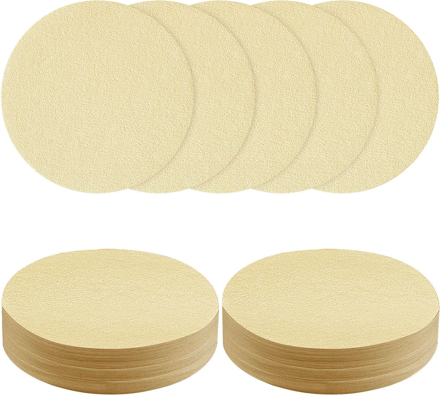 HOTUT Round Coffee Filter Paper, Pack of 100 Espresso Paper Filters, 54 mm Coffee Paper Filter Compatible with Many Coffee Makers - Brown
